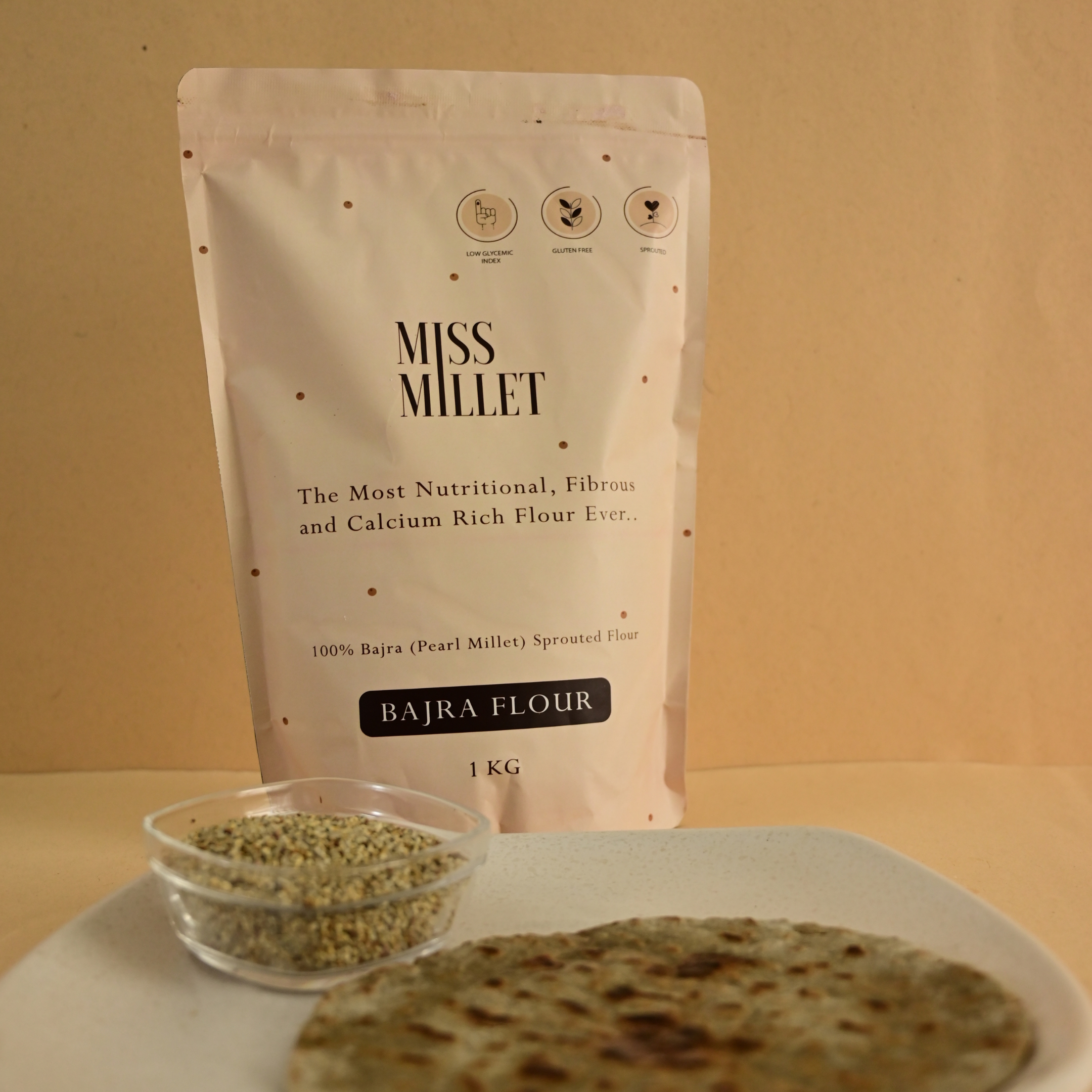 Sprouted Sundried Bajra (Pearl Millet) Flour